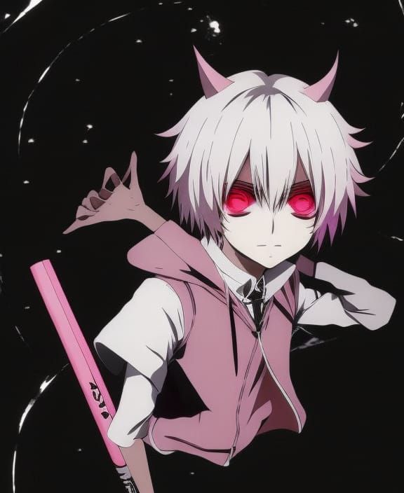 Blond Boy with Pink Eyes in Tokyo Ghoul Universe