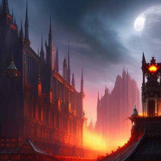 Hyperdetailed King Vampire Matte Painting in 8K