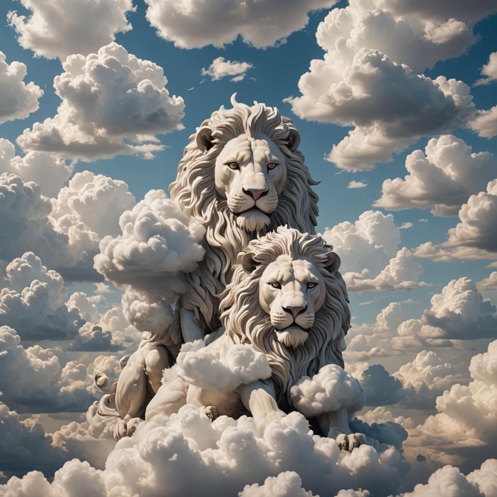 Cloud Sculptor Creates Lion Shapes in the Sky