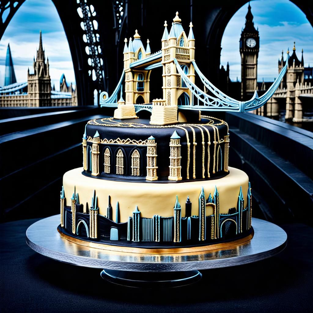 London tower bridge cake