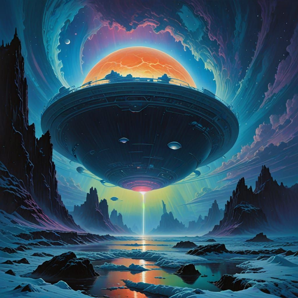 Cosmic Dreamscape of Neptune in Hyper-Realistic Style