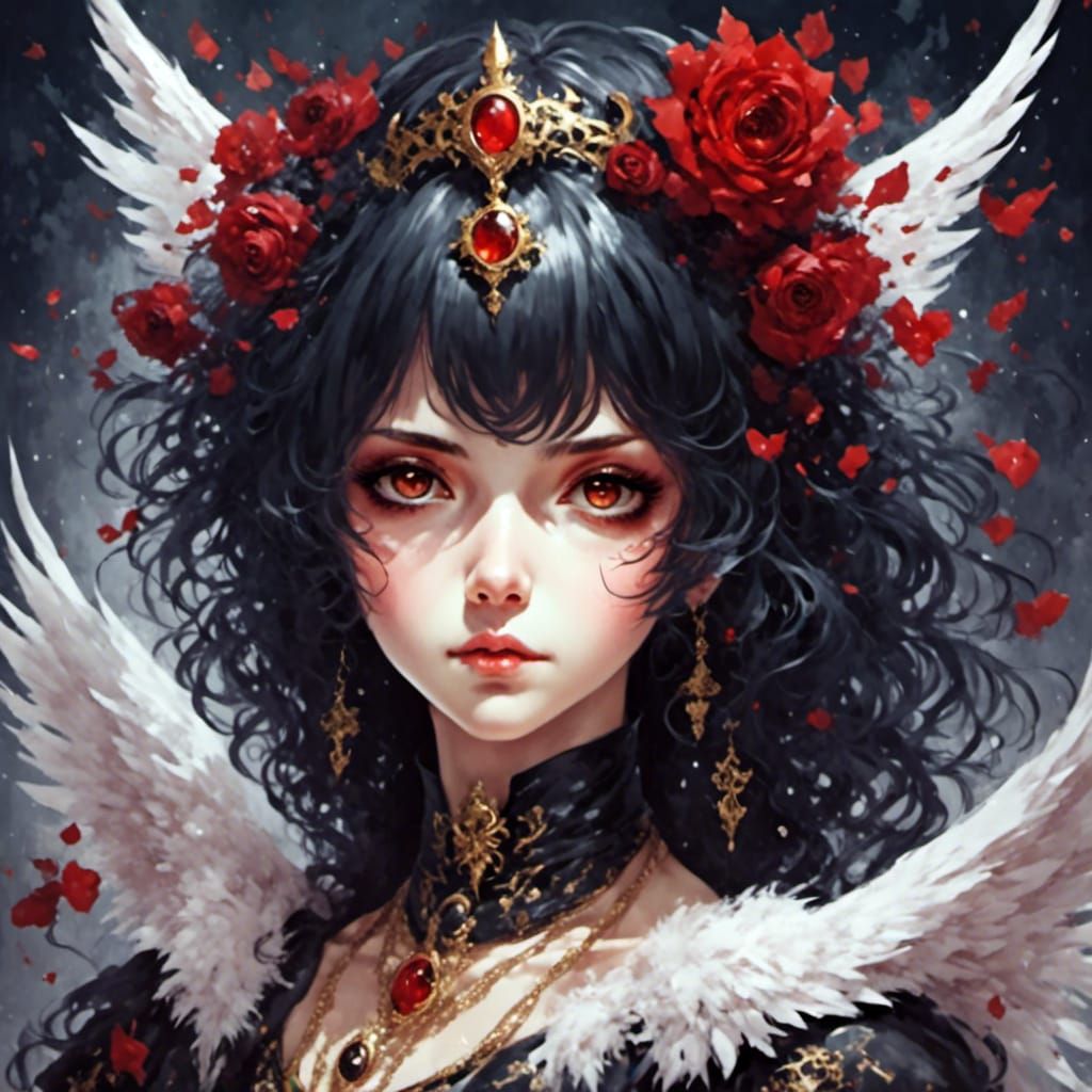 Anime Bishojo: Vampire Witch Angel Goddess Close-Up