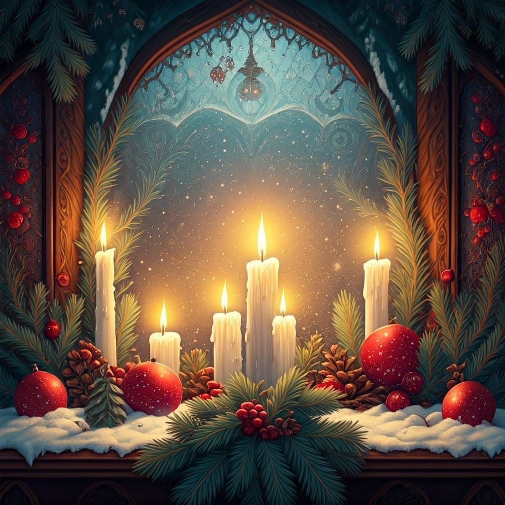 Ethereal Winter Wonderland Scene