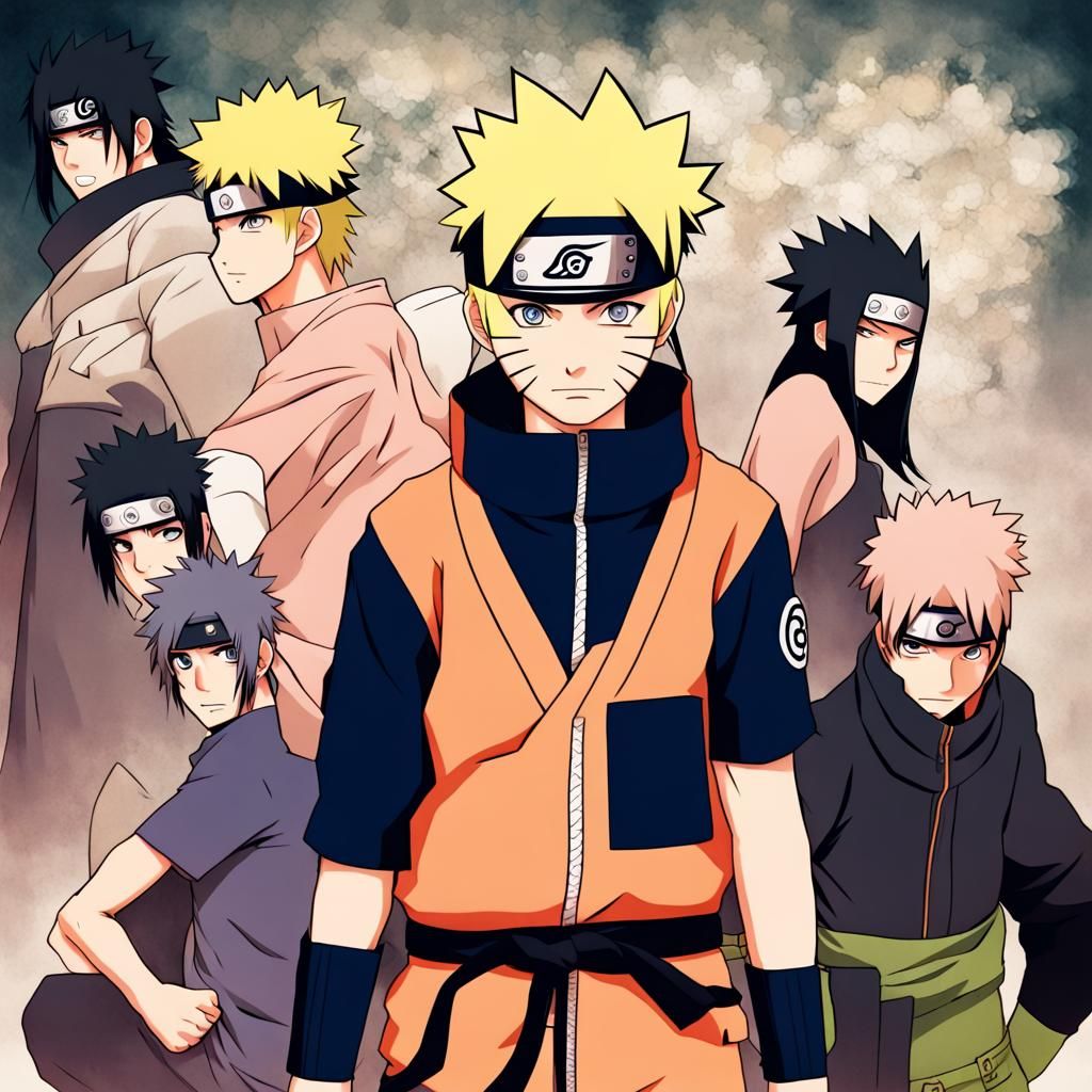 Naruto Anime Key Visual Manga Art