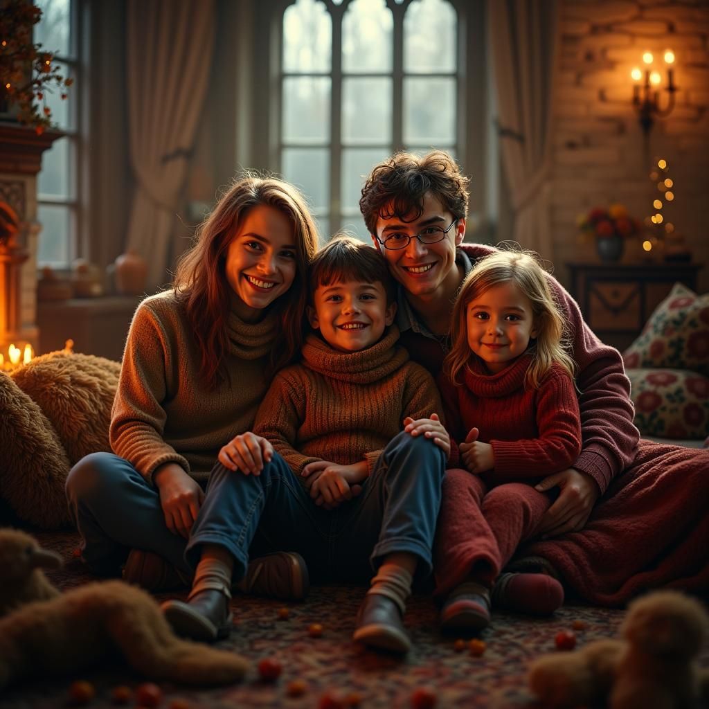 Harry Potter Family Portrait at Hogwarts