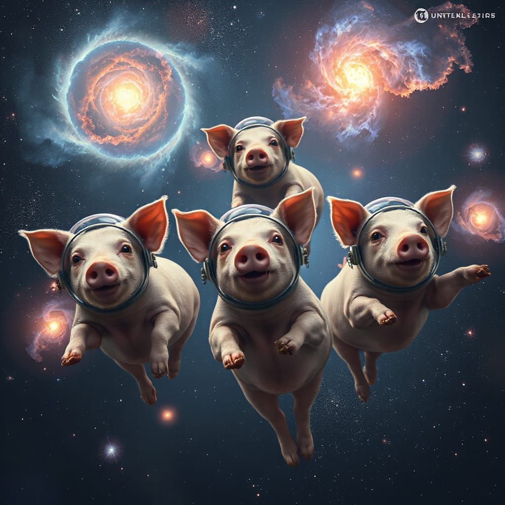 Floating Pigs in a Cosmic Dreamscape