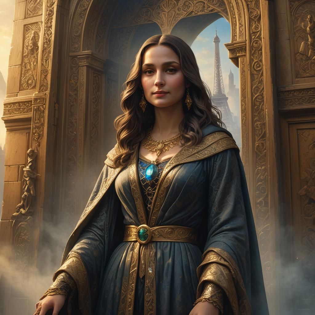 Mona Lisa's Fantasy Departure: Renaissance Concept Art
