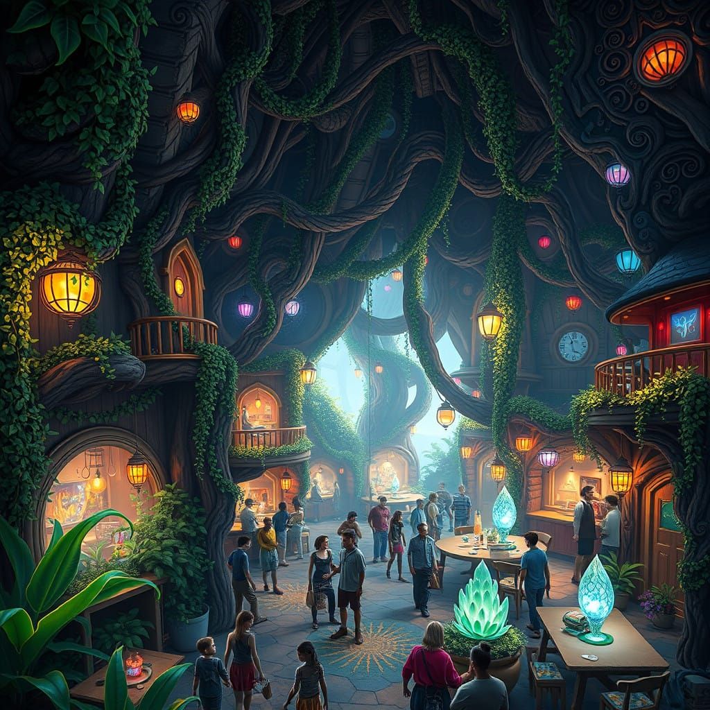 Ethereal Community Spaces with Nature-Inspired Architecture