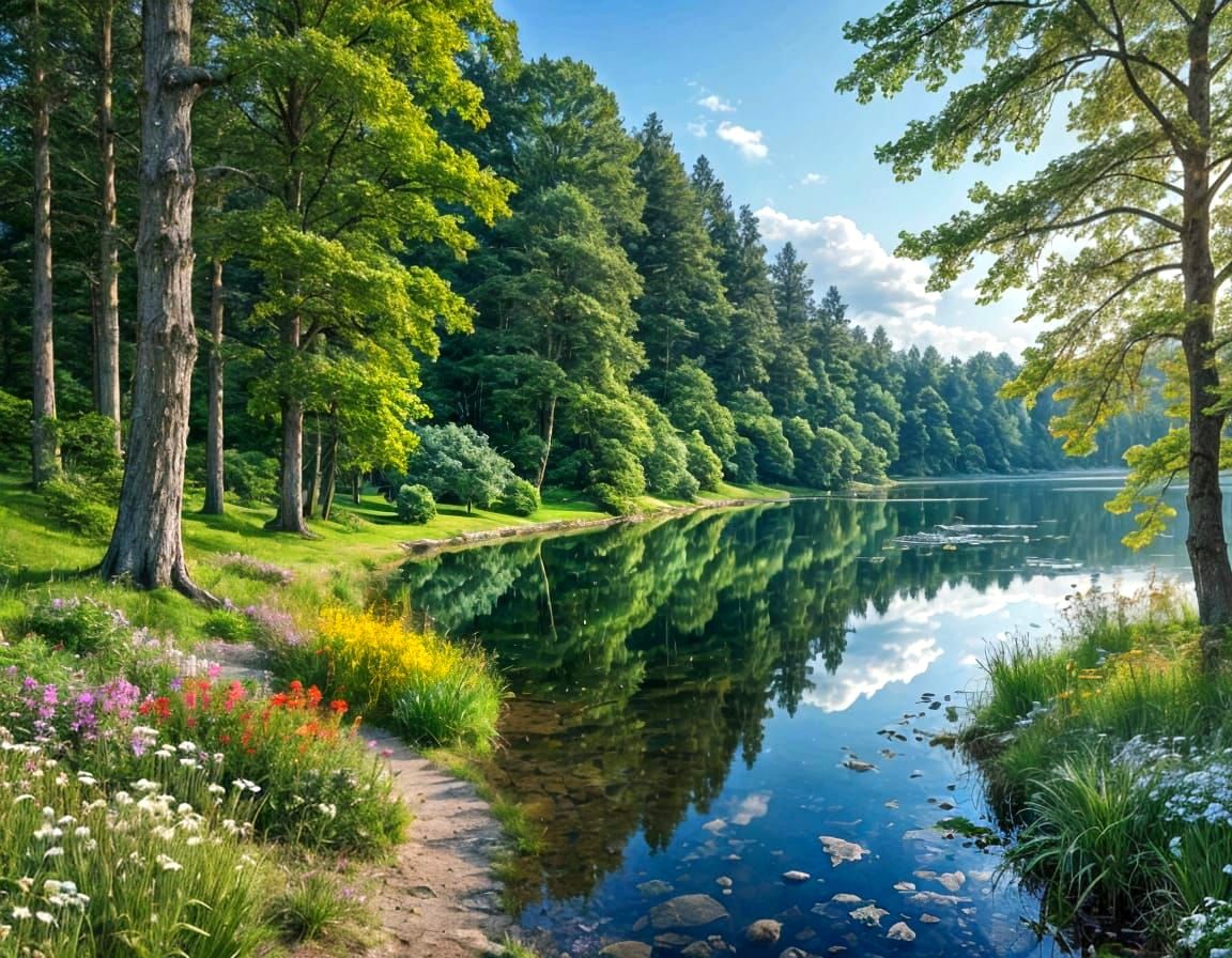 Summer and Winter Landscape Split