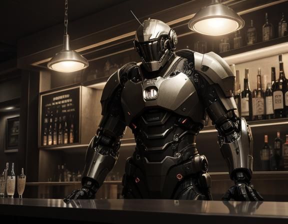 Night Bar Celebration in Rembrandt Style, 8K