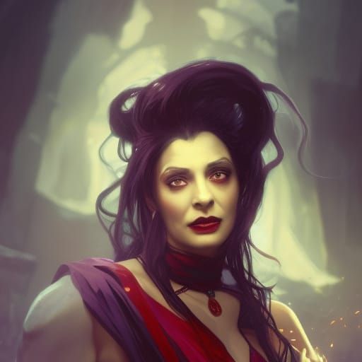 Lily Singh as Dracula: Hyperdetailed Portrait