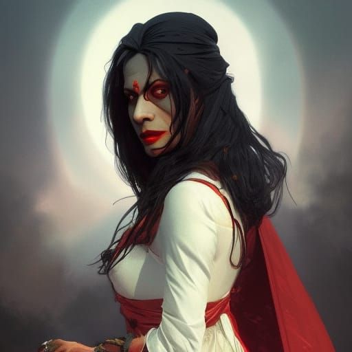 Lily Singh as Dracula: Hyperdetailed Portrait