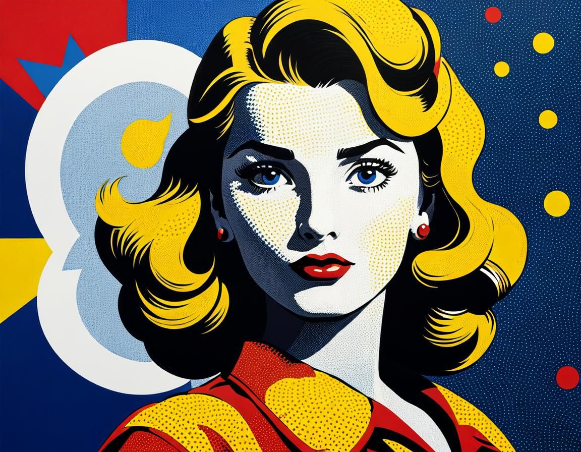 Pop Art Rosie the Riveter in Comic Style