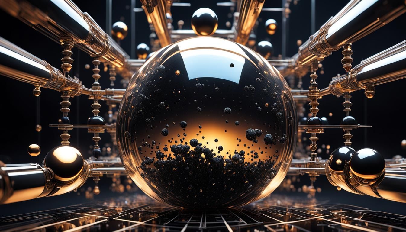 Quantum Computer Simulates the Universe in Obsidian Texture