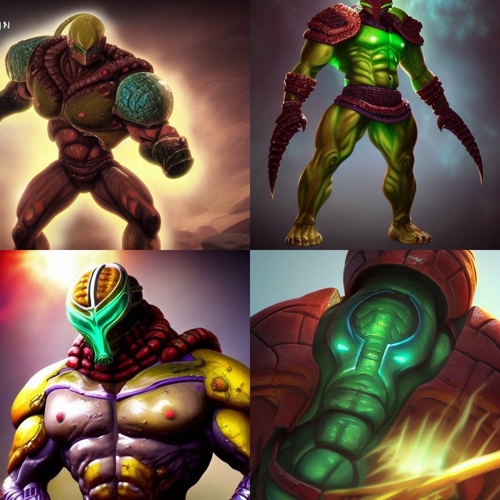 Hyperrealistic Warrior Portrait in Biopunk Style