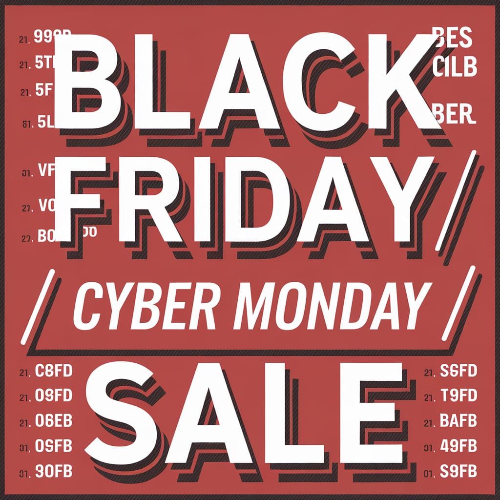 Black Friday Cyber Monday Sale Sign