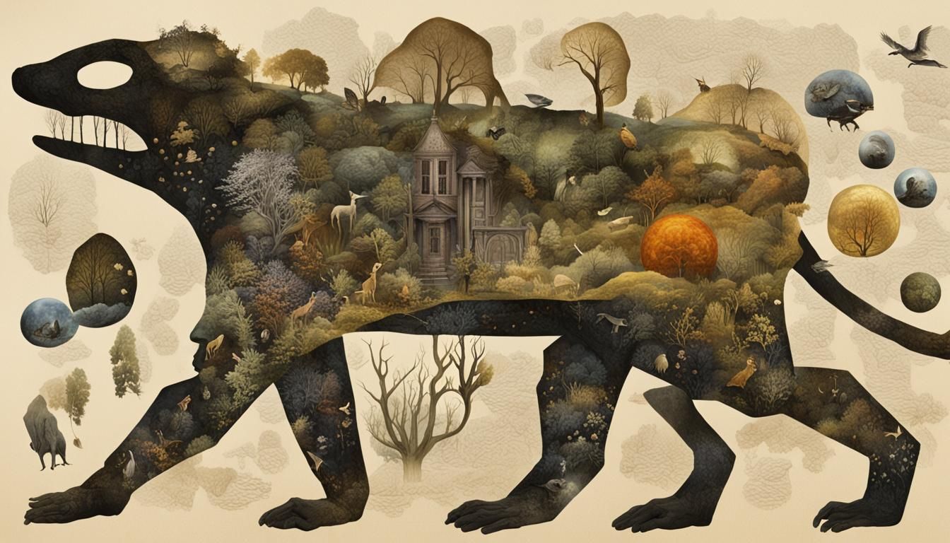 Mystical Creatures Soaring Through Galactic Creation