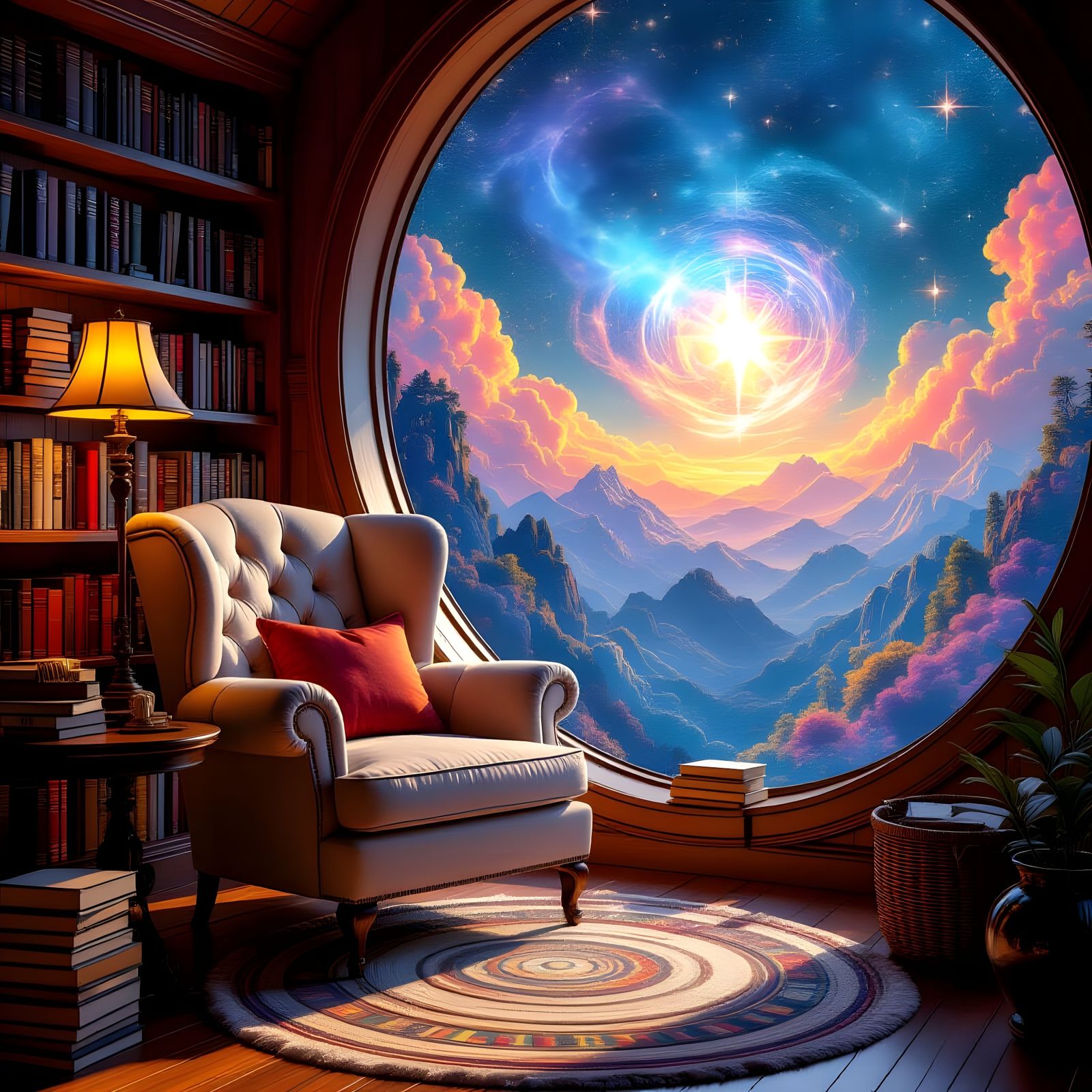 Astral Reading Nook by Pablo Amaringo, 8k