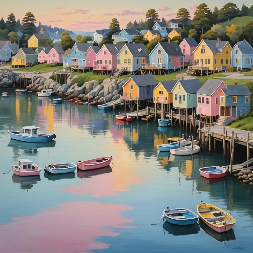 "A picturesque cove with charming little houses directly by ...