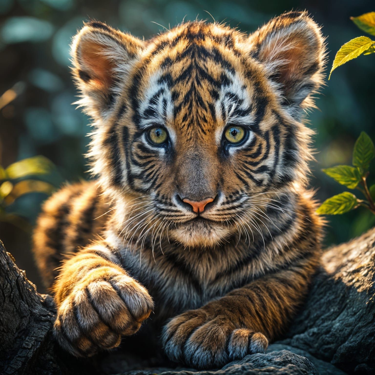 Gentle Tiger Cub Guardian of Earth