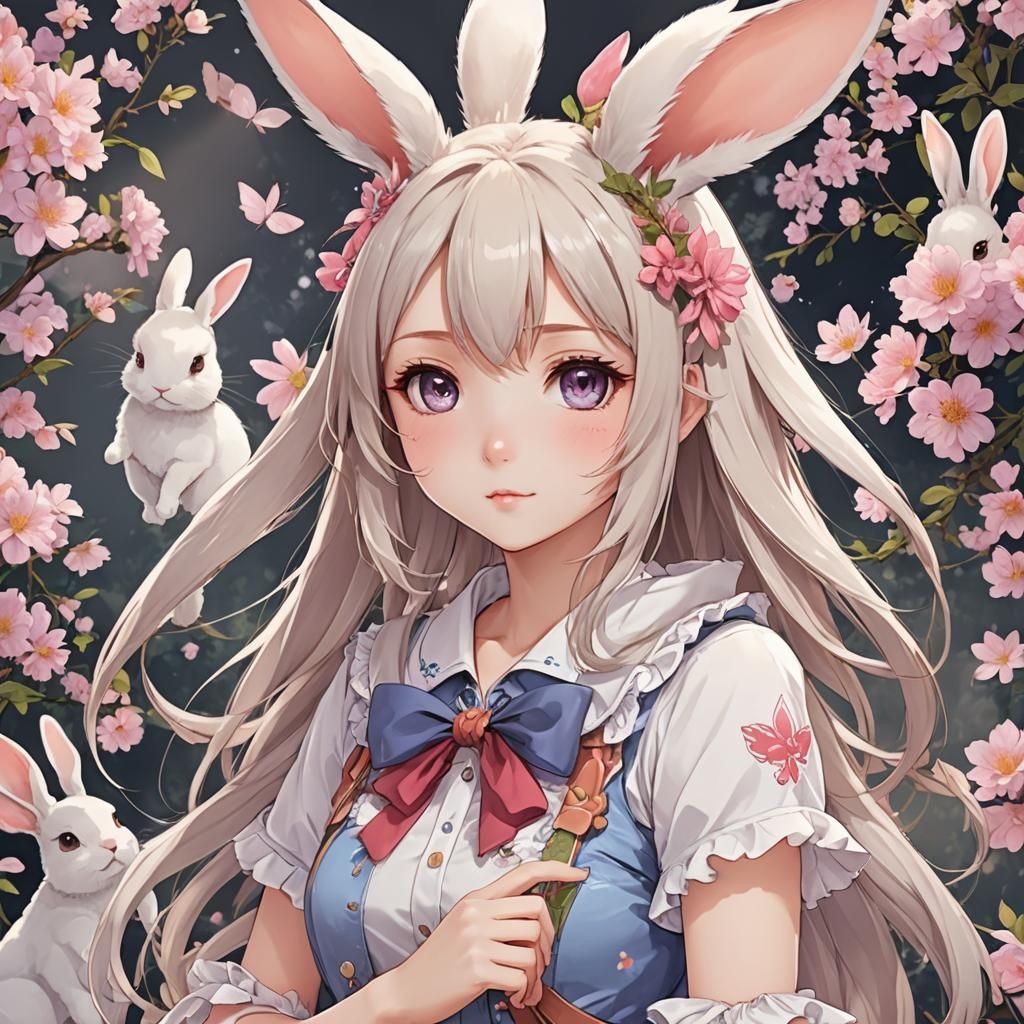 Anime Rabbit Girl Portrait