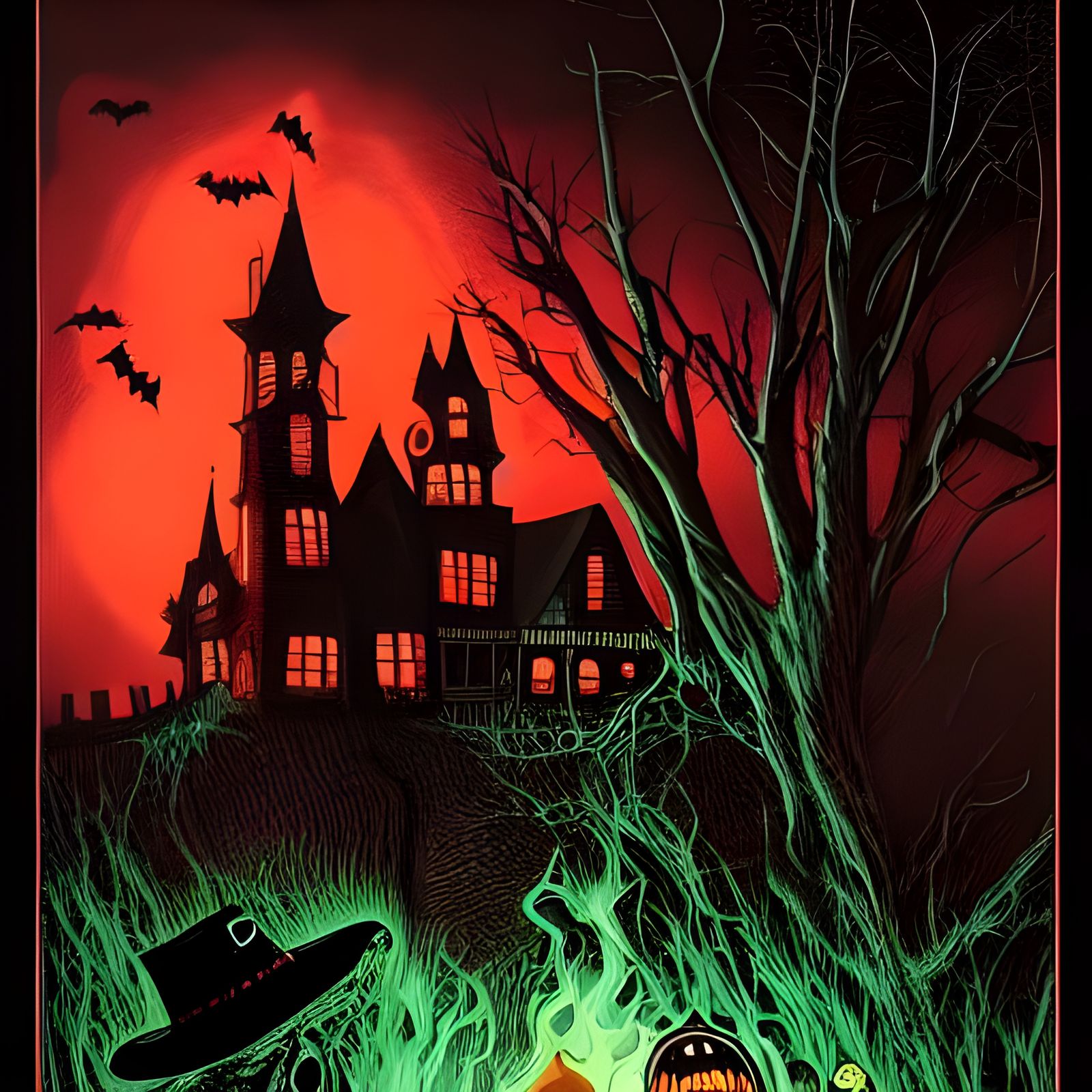 Halloween Cauldron: Hyperdetailed Digital Illustration