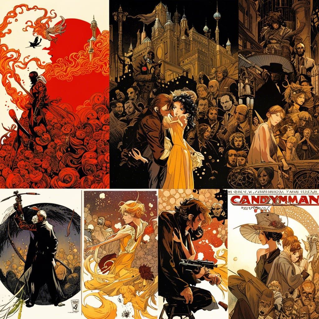 Candyman in Candyland: Hyperdetailed Digital Illustration