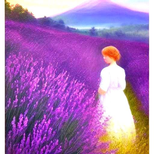 Picturesque Lavender Field in Full Bloom