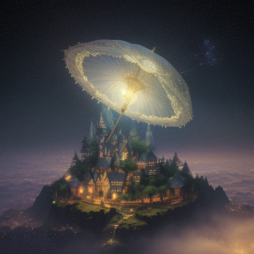 Glowing Umbrella Protects Earth from Celestial Rain