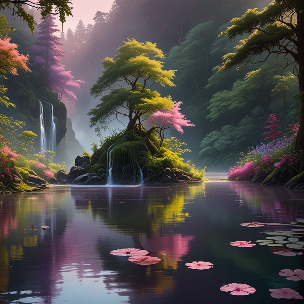 Whispering Waters Embrace Nature's Ethereal Harmony