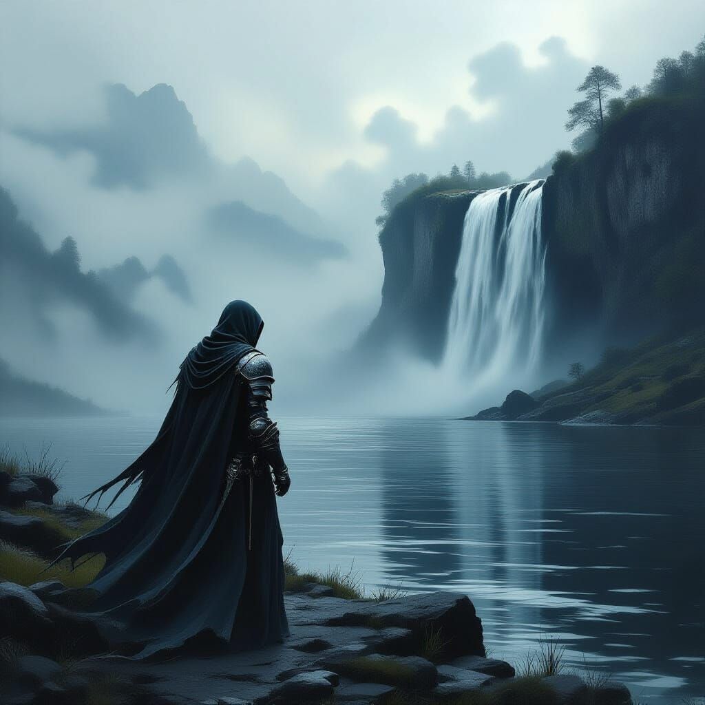 Ethereal Knight by Black Waterfall: Romanticist Style