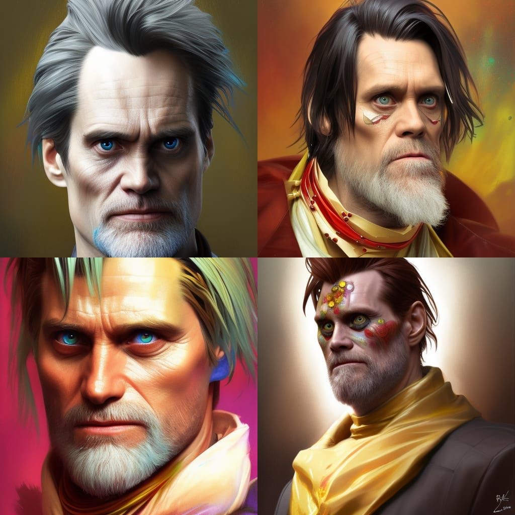 Kefka as Jim Carrey: Hyperdetailed Concept Art