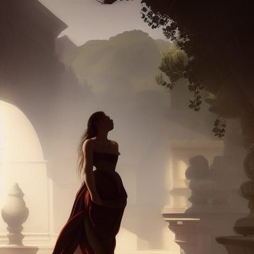 Baroque Portrait of a Beautiful Young Woman