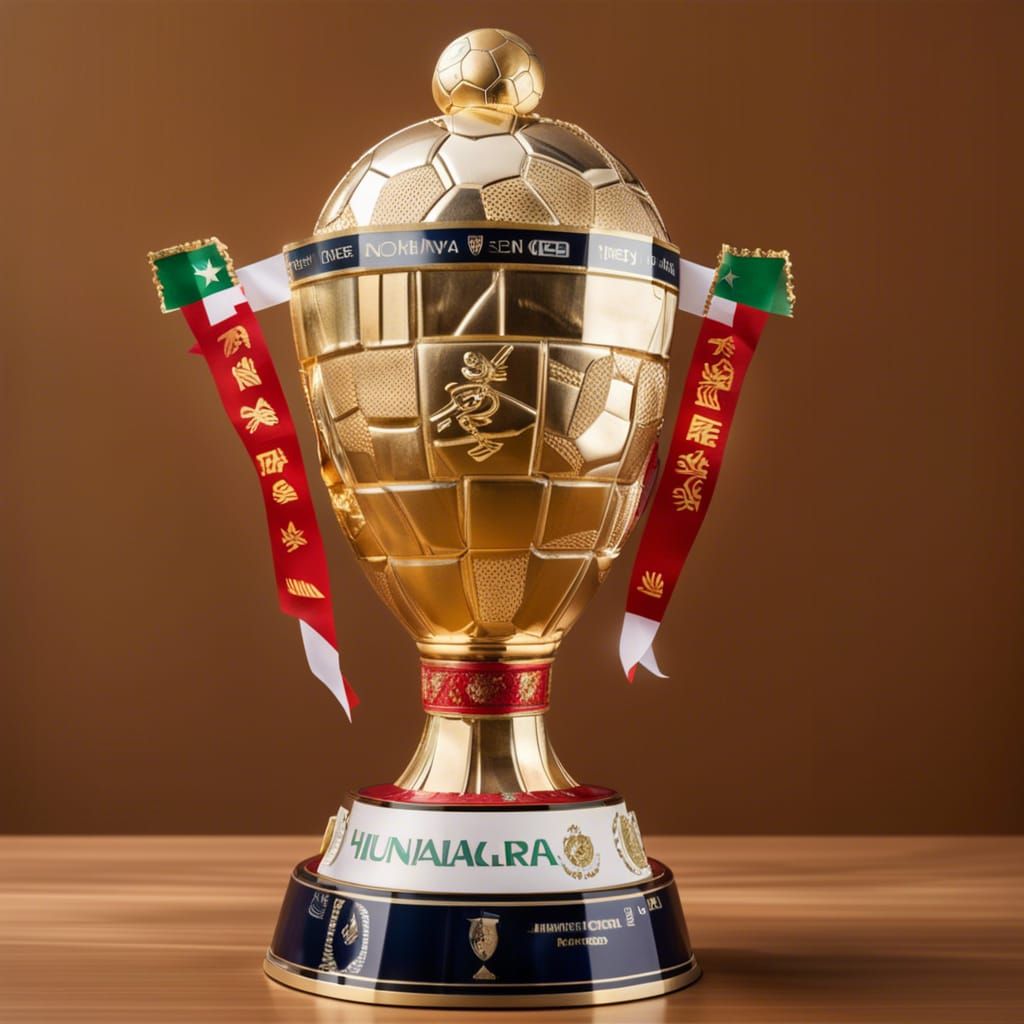 Fragile World Cup Trophy with Hungarian Design