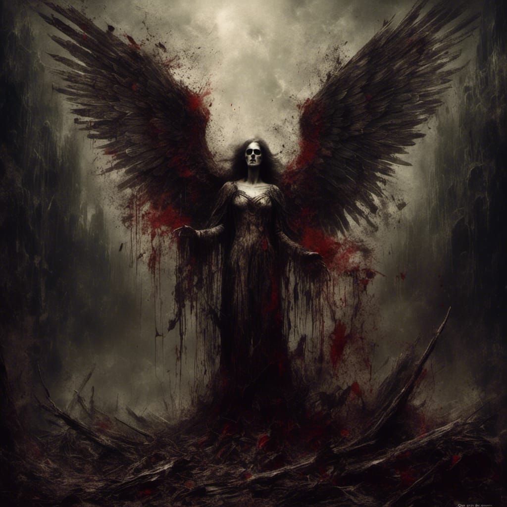 Sinister Angel of Peace in Macabre Style