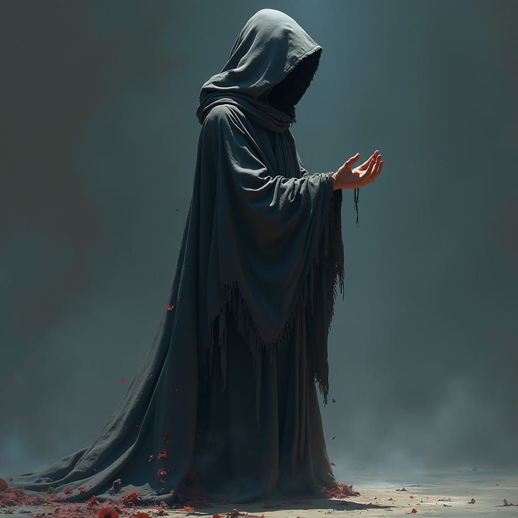 Mystical Anime Figure Beckons the Unknown in Fantasy Art Sty...