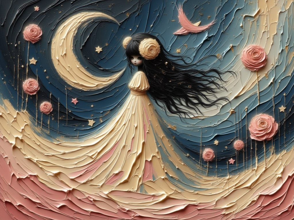 Queen of Sweetness and Love in Whimsical Sky