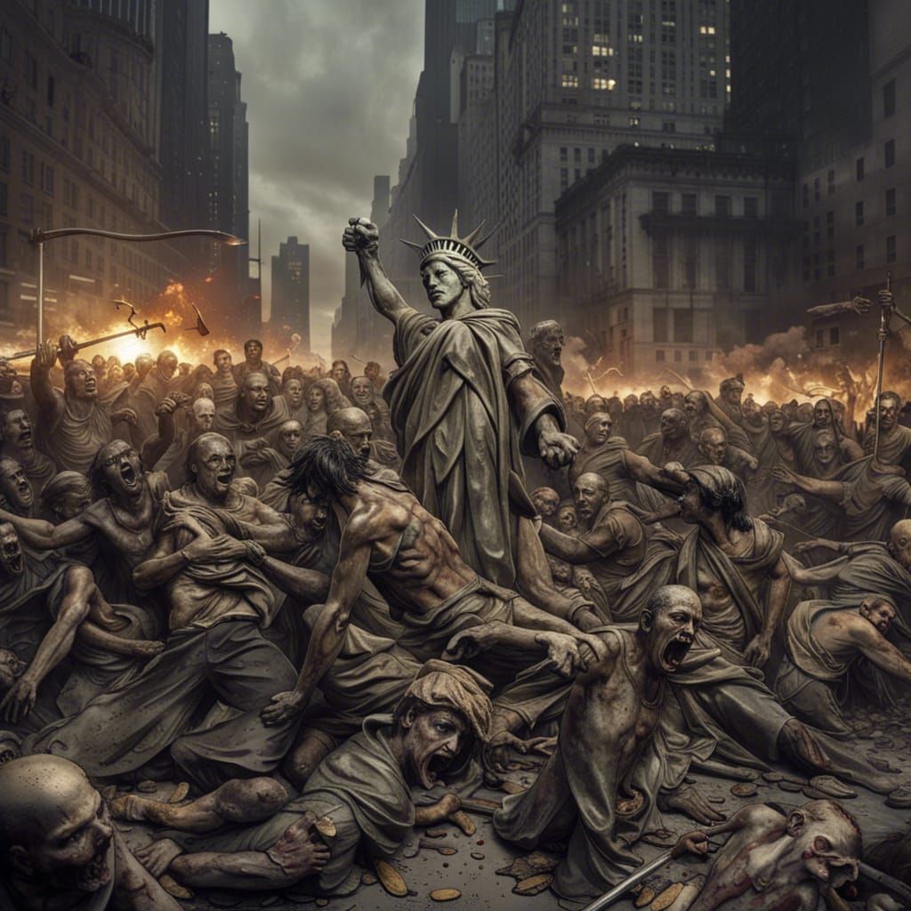 Statue of Liberty Destroyed by Zombie Hordes