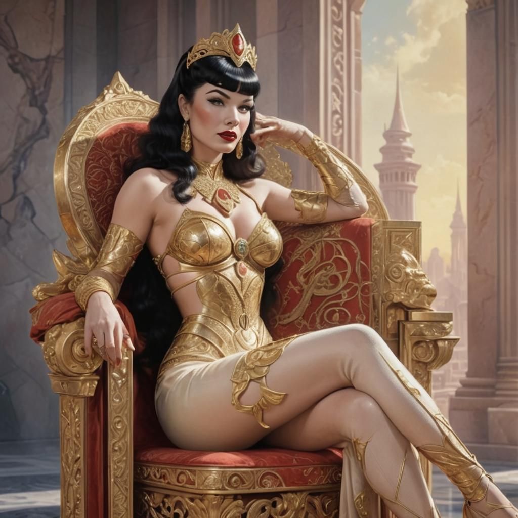 Princess of Mars in Art Deco Sci-Fi Style