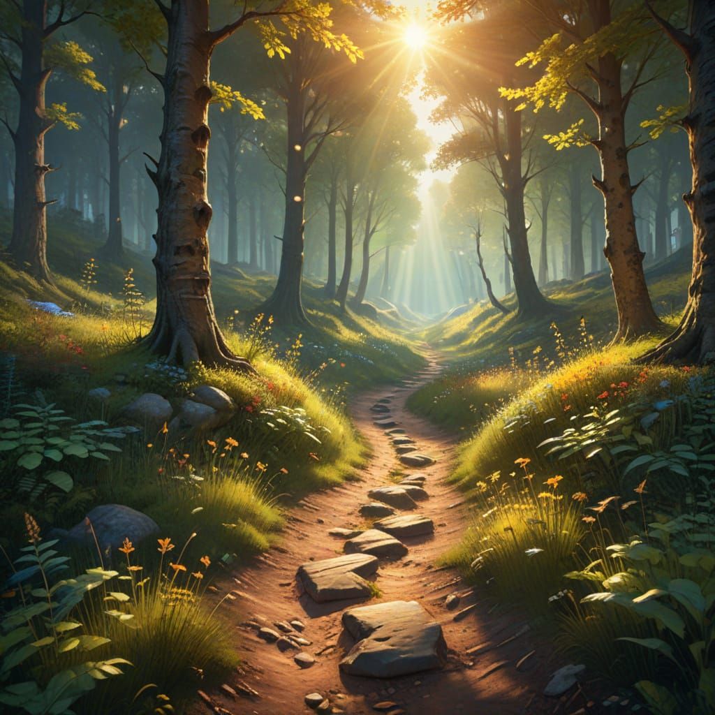 Trail to Moonshine Meadow, a serene and enchanting path thro...
