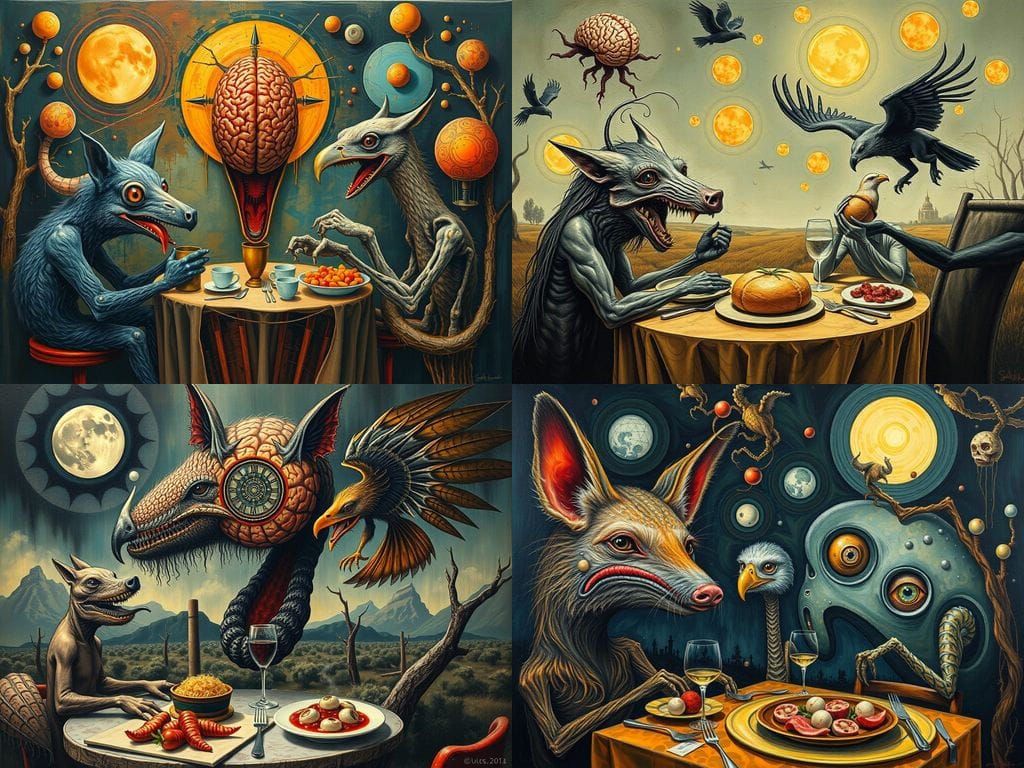 Eerie Surreal Vision of Mutant Wild Boar in a Dystopian Outb...