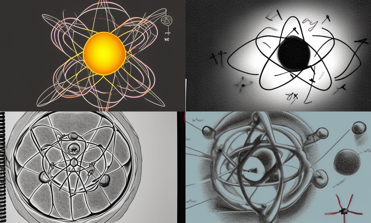 AI's Artistic Rendition of an Atom