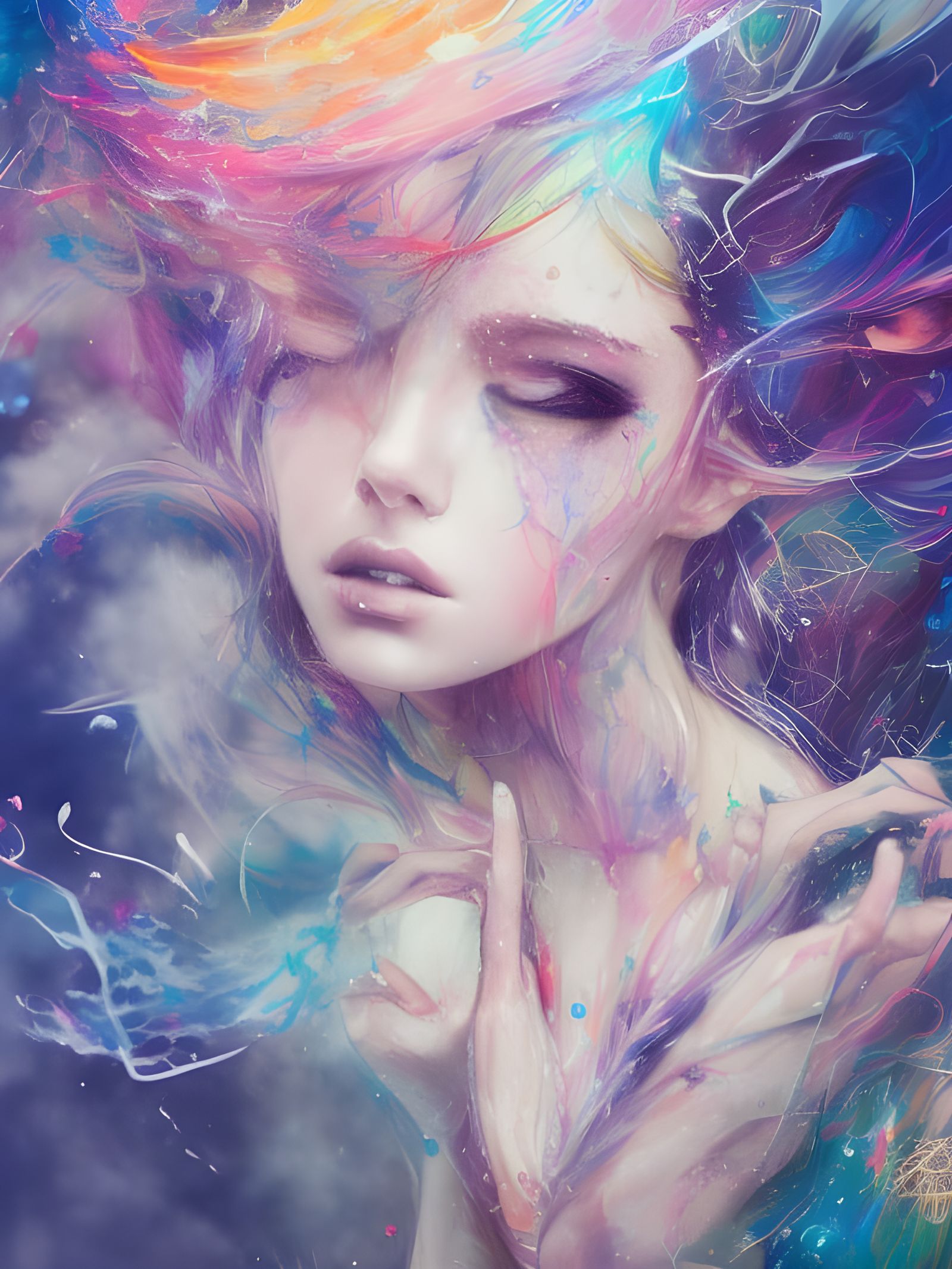 Dreamlike Rainbowscape: Hyper-Realistic Digital Illustration