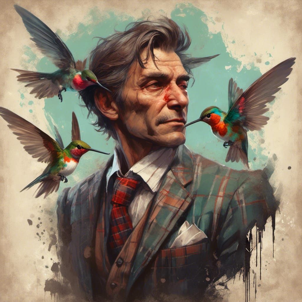 Eccentric Genius Portrait in Macabre Style