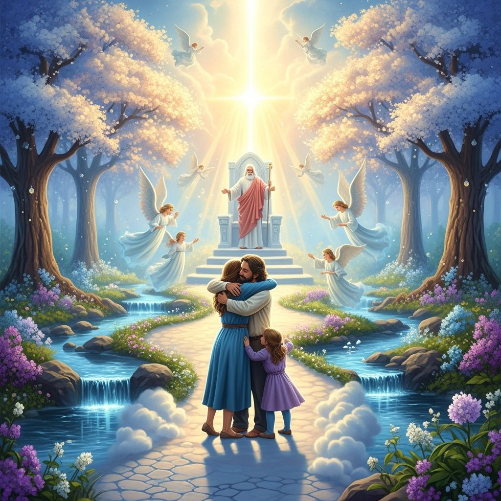 Heavenly Reunion in a Celestial Garden