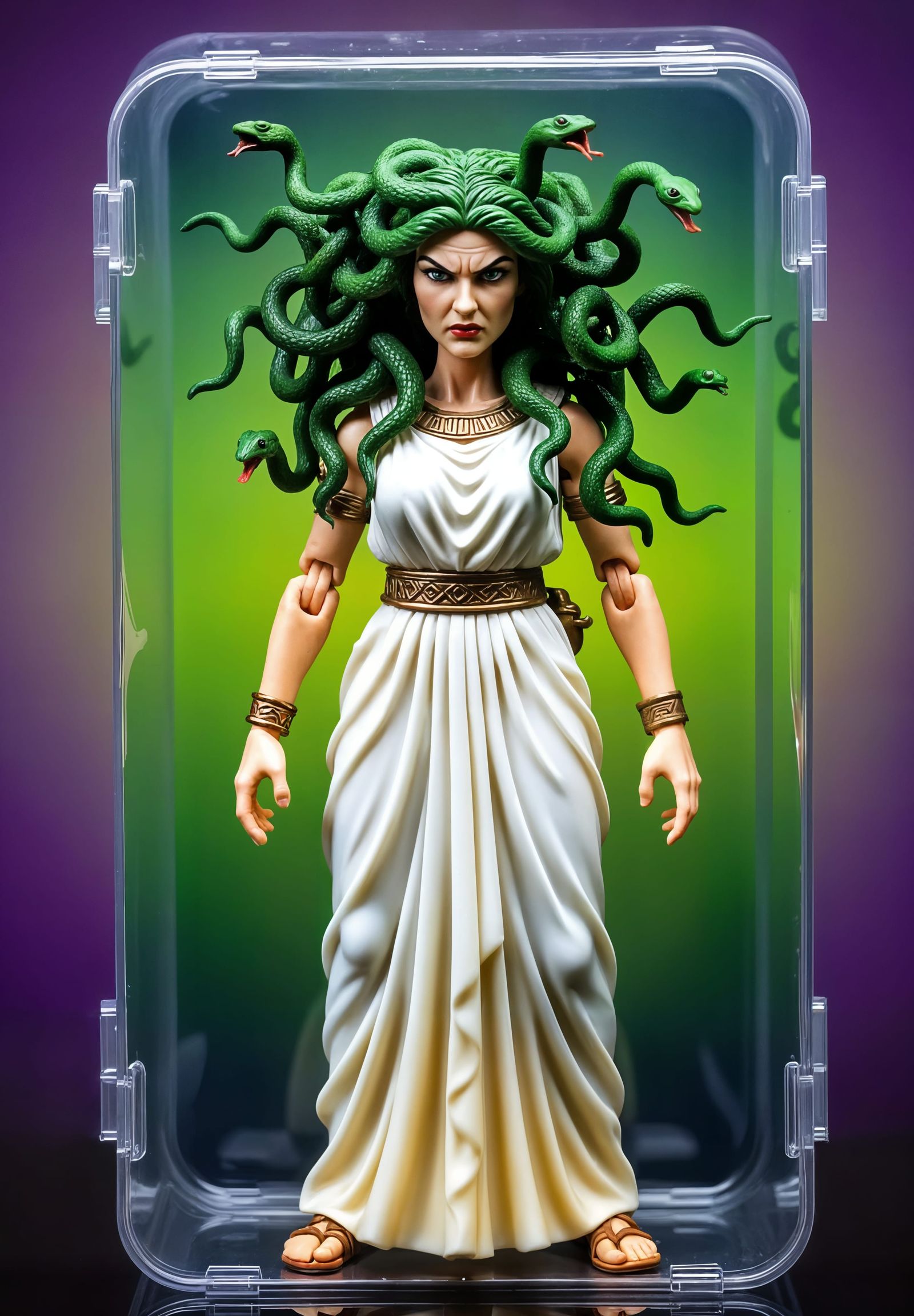 Greek Mythology Medusa Action Figure in Plastic Packaging