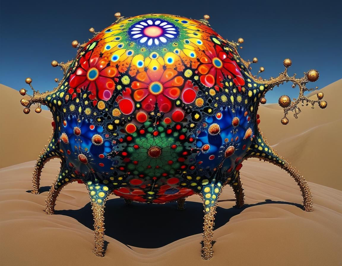 Fractal Faces with Filigree Details in Holographic Style