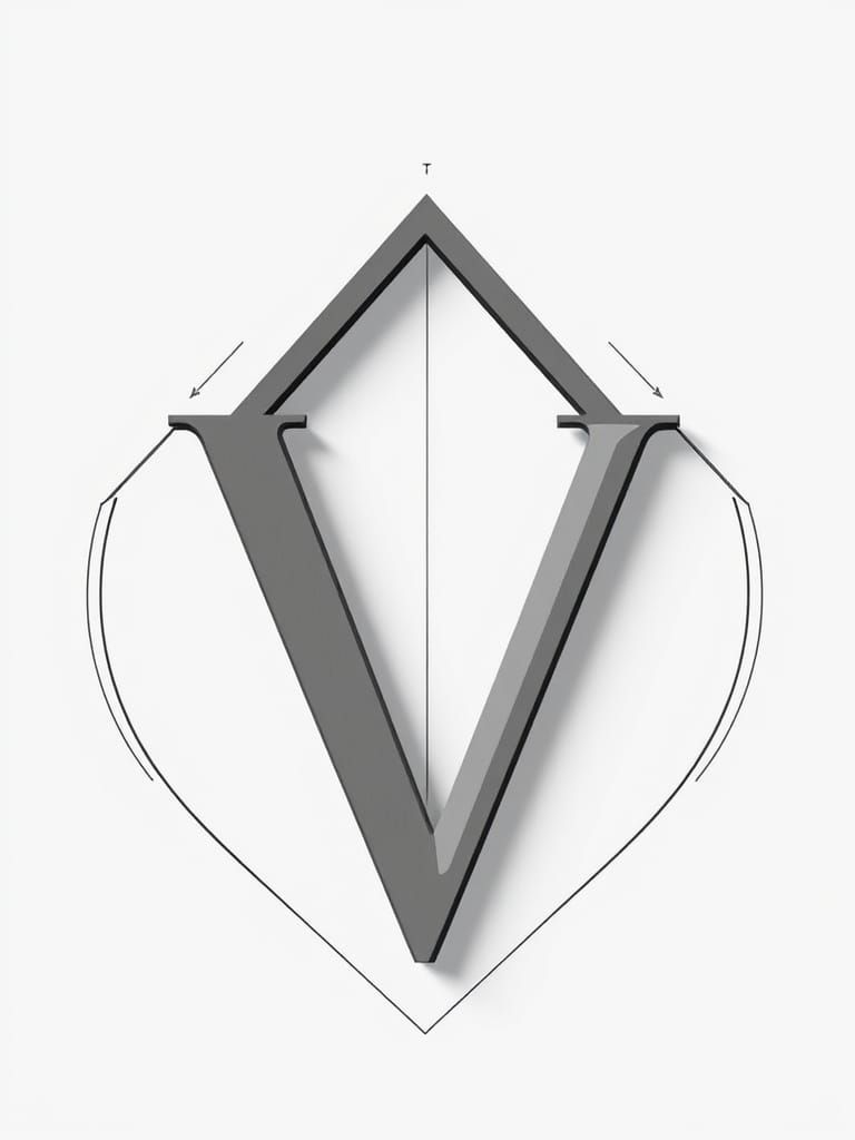 Luxury Minimalist 3D Logo with Geometric Shapes