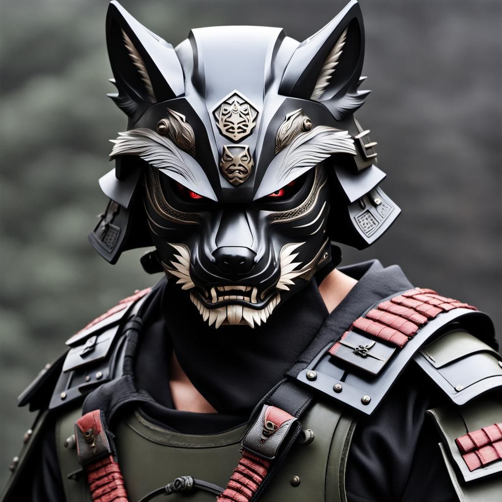 Samurai Commando with Wolf Mask Armor