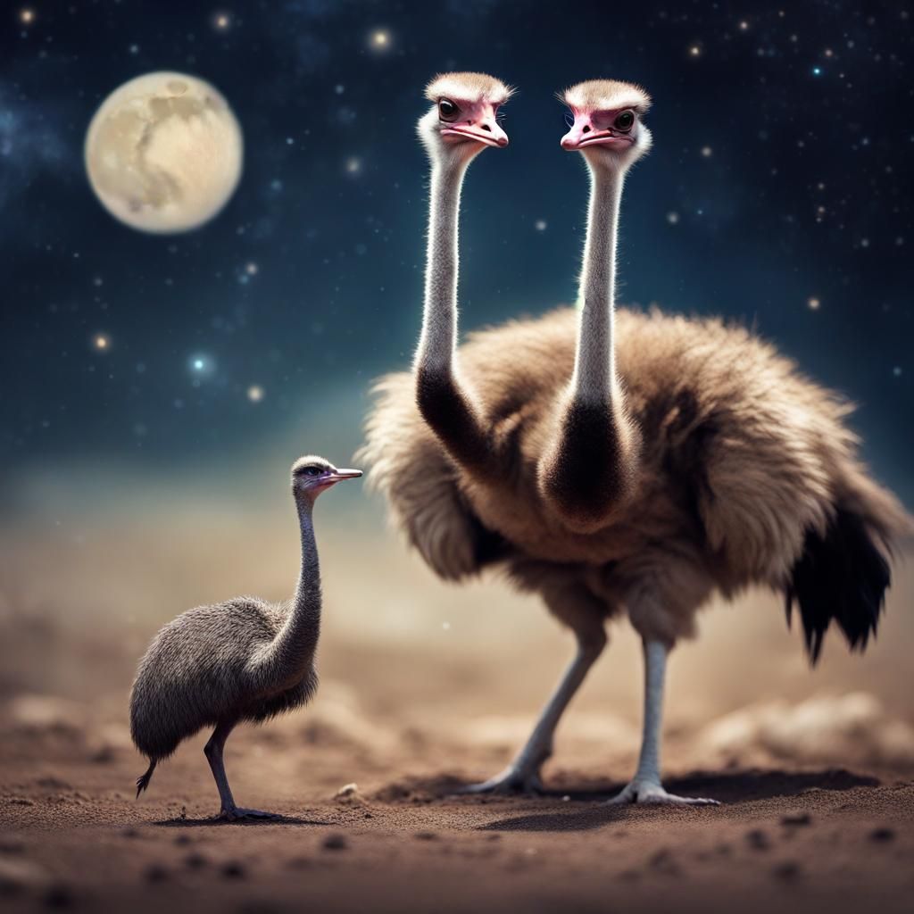 Mutant Ostriches in Space